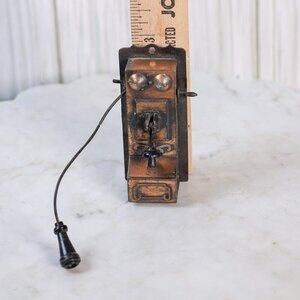 Vintage 1976 Durham Industries Die Cast Metal Miniature Telephone